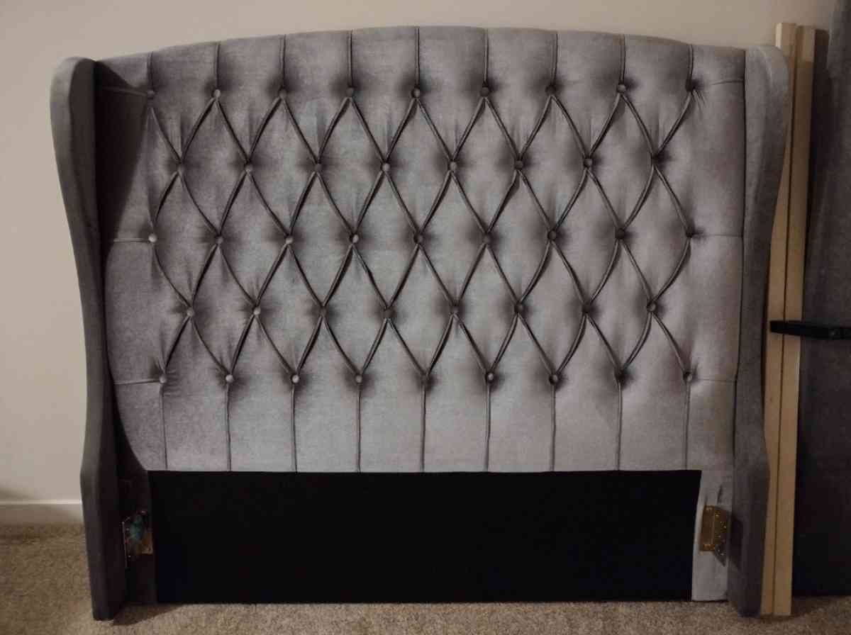 Grey Luxury Headboard - Voorhees, New Jersey - FleaMarketBay