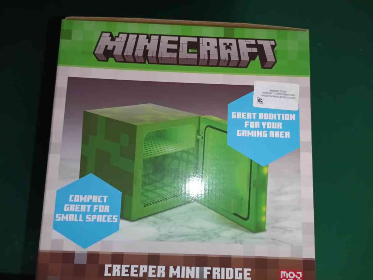 Minecraft Green Creeper 9 Can Mini Fridge 67L 1 Door Ambient - Stockton, California