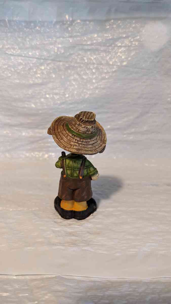 Resin Bobble Head Scarecrow Girl Raking Fall Leaves Figurine - Phoenix, Arizona - FleaMarketBay