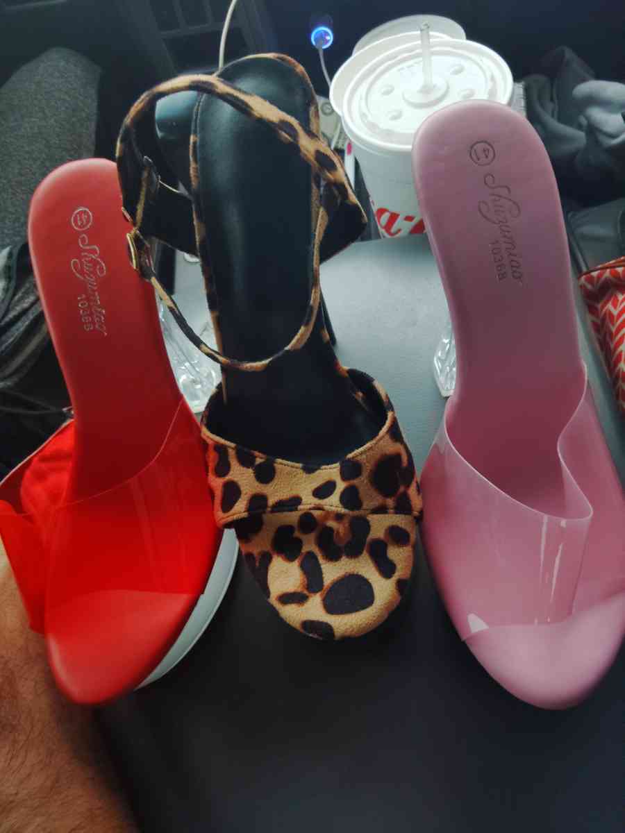 brand new womens heels custom made glass - Houston, Texas - FleaMarketBay