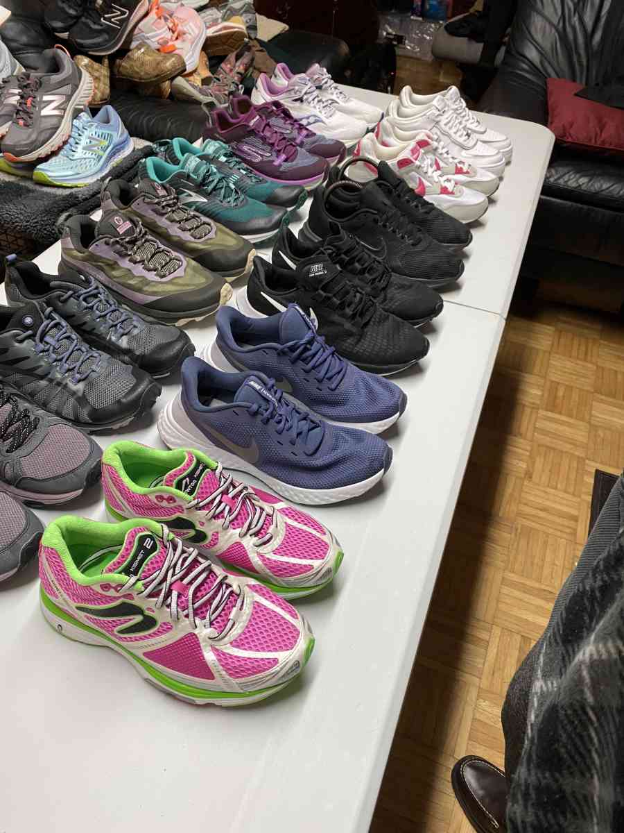 12 Pairs Womens Athletic Mixed Brands Sneaker Bundle Size 9 - Frederick, Maryland - FleaMarketBay