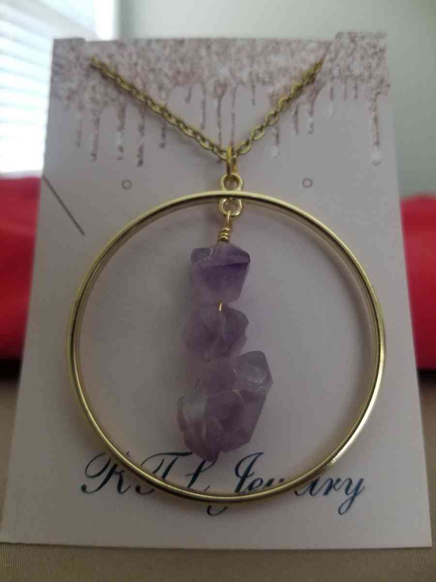 Natural Amethyst Pendant - Crystal River, Florida - FleaMarketBay