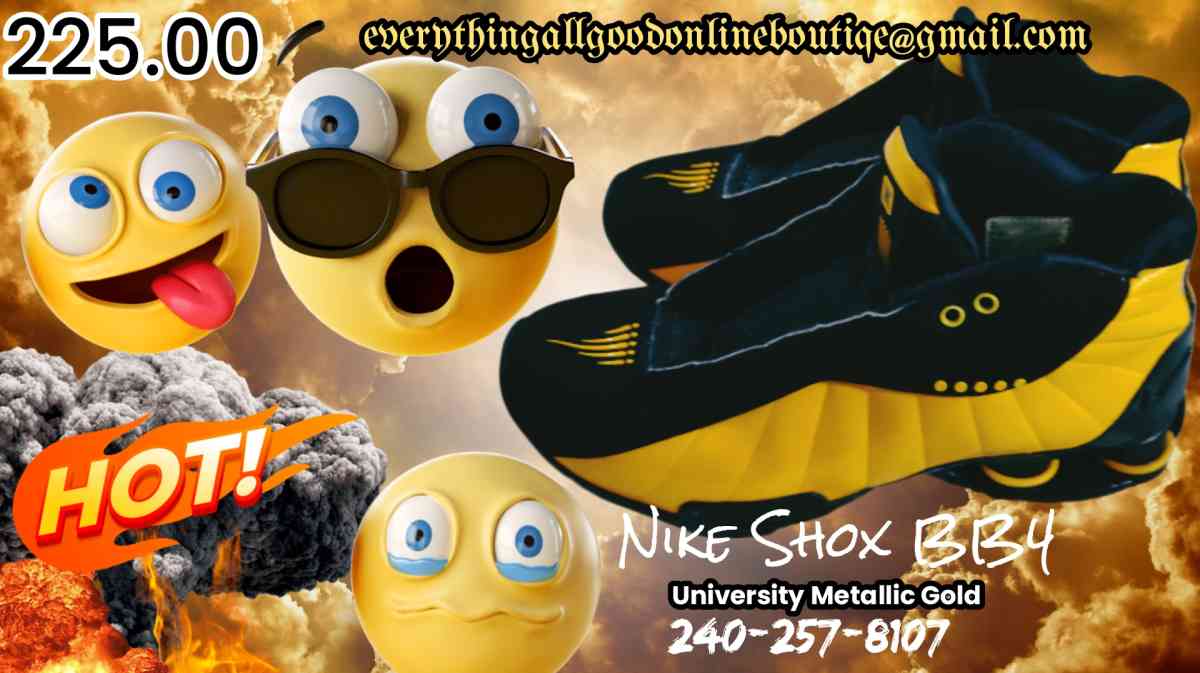 Nike Shox BB4 Metallic University Gold - Hagerstown, Maryland