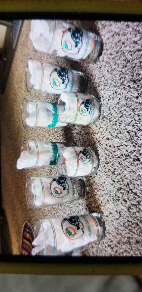 1980s Miami Dolphins Drink ware - Casselberry, Florida - FleaMarketBay