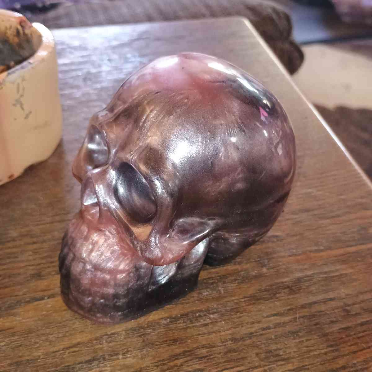 Epoxy Resin Skull Multiple Colors  Black 3 Tall 3 Wide 4 Tal - Clearwater, Kansas - FleaMarketBay
