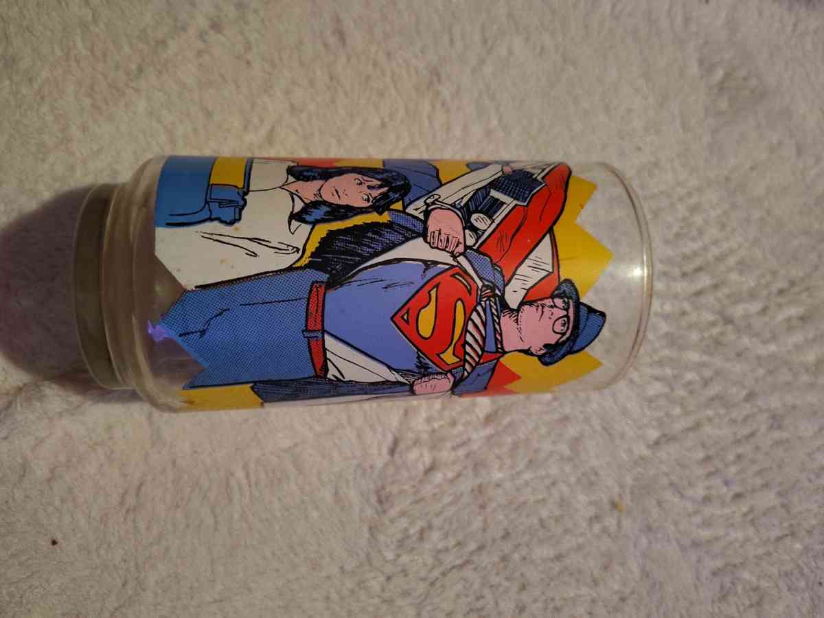 1979 vintage Superman glass - Cartersville, Georgia - FleaMarketBay