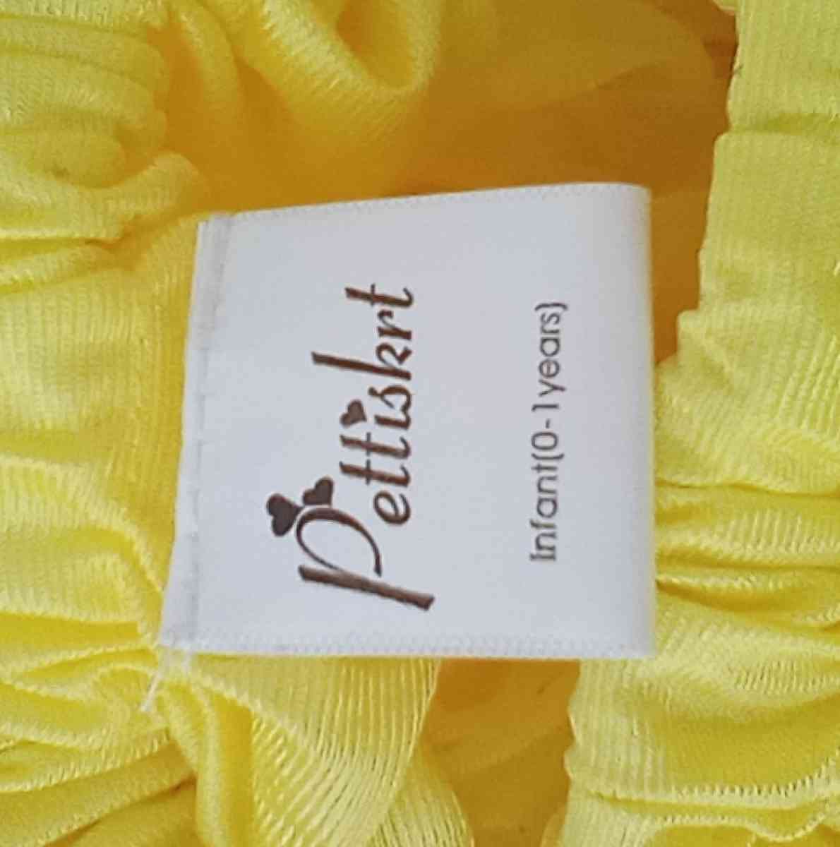 0 to 1yrs Yellow TuTu Pettiskirt EUC Bow Cinches Waist - Dallas, Texas - FleaMarketBay
