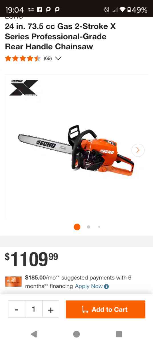 Echo CS7310P 735cc brand new never used 28 bar and chain - Conway, Arkansas - FleaMarketBay