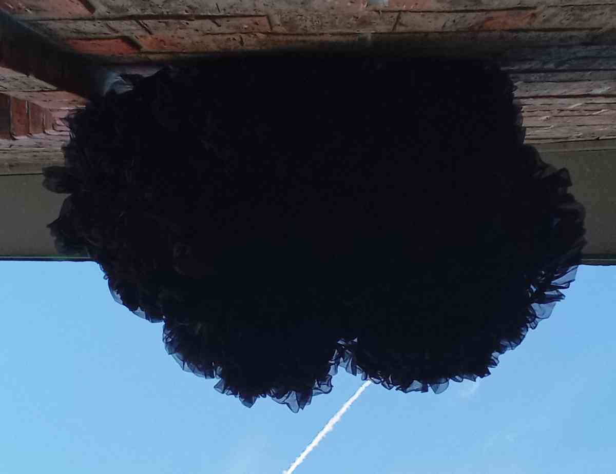 6yrs Blk Teal TuTu Pettiskirt EUC Bow Cinches Waist - Dallas, Texas - FleaMarketBay