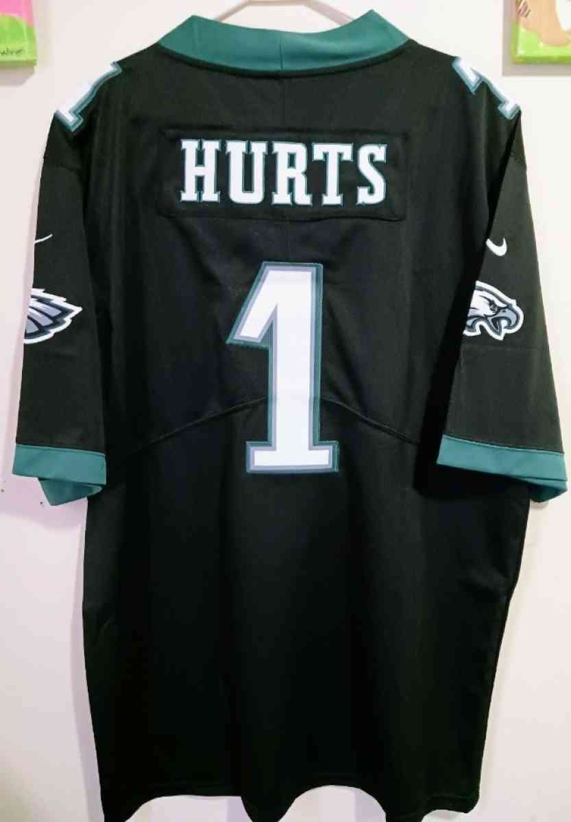 Jalen Hurts Eagles black jersey XL or Large Stitched - Manheim, Pennsylvania - FleaMarketBay