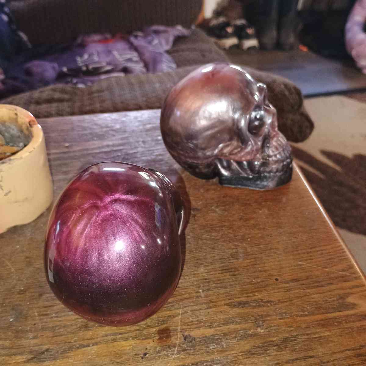 Epoxy Resin Skull Multiple Colors  Black 3 Tall 3 Wide 4 Tal - Clearwater, Kansas - FleaMarketBay