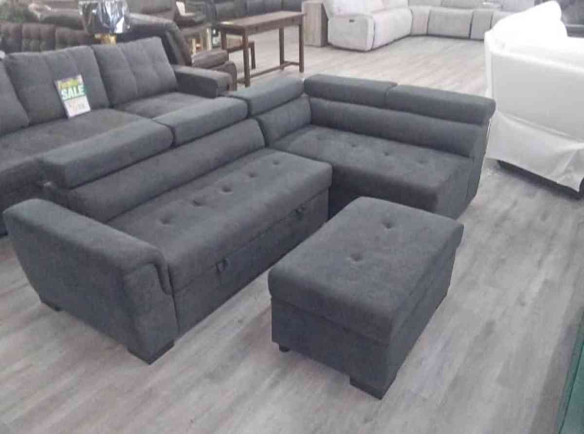 Sectional sofa bed with ottoman I sell Ask for price - Hialeah, Florida - FleaMarketBay