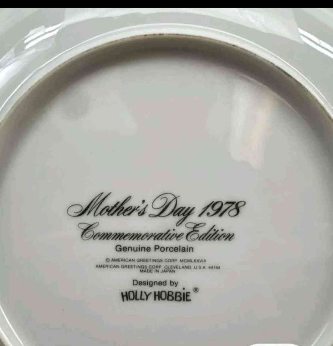 Commemorative Mothers Day 1978 Plate Holly Hobbie American G - Nokesville, Virginia - FleaMarketBay