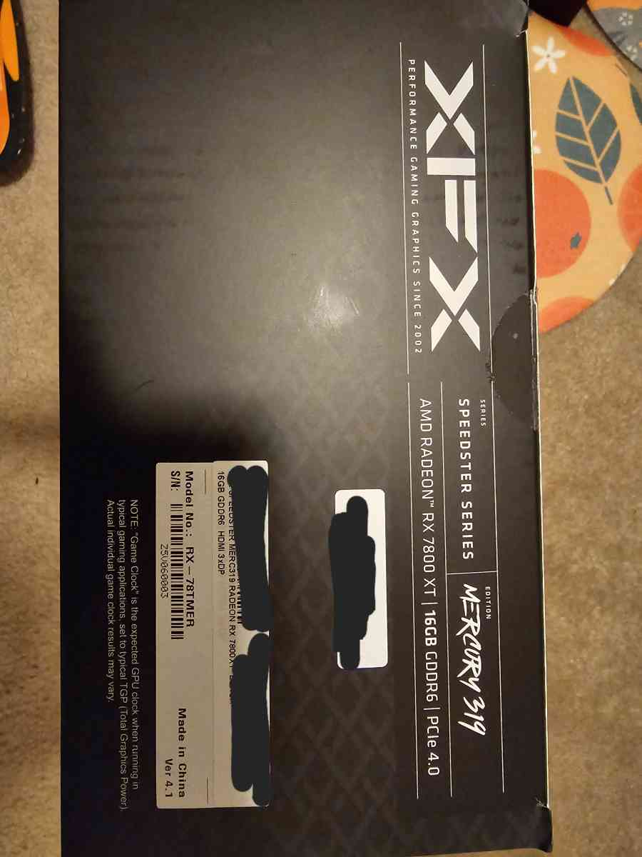 XFX AMD Radeon RX 7800XT Speedster MERC 319 - Pearland, Texas - FleaMarketBay