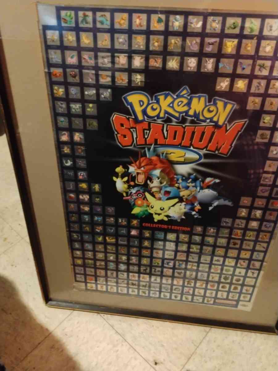 This is an original NMMT Pokmon Stadium 2 Foil Poster - Indianapolis, Indiana - FleaMarketBay