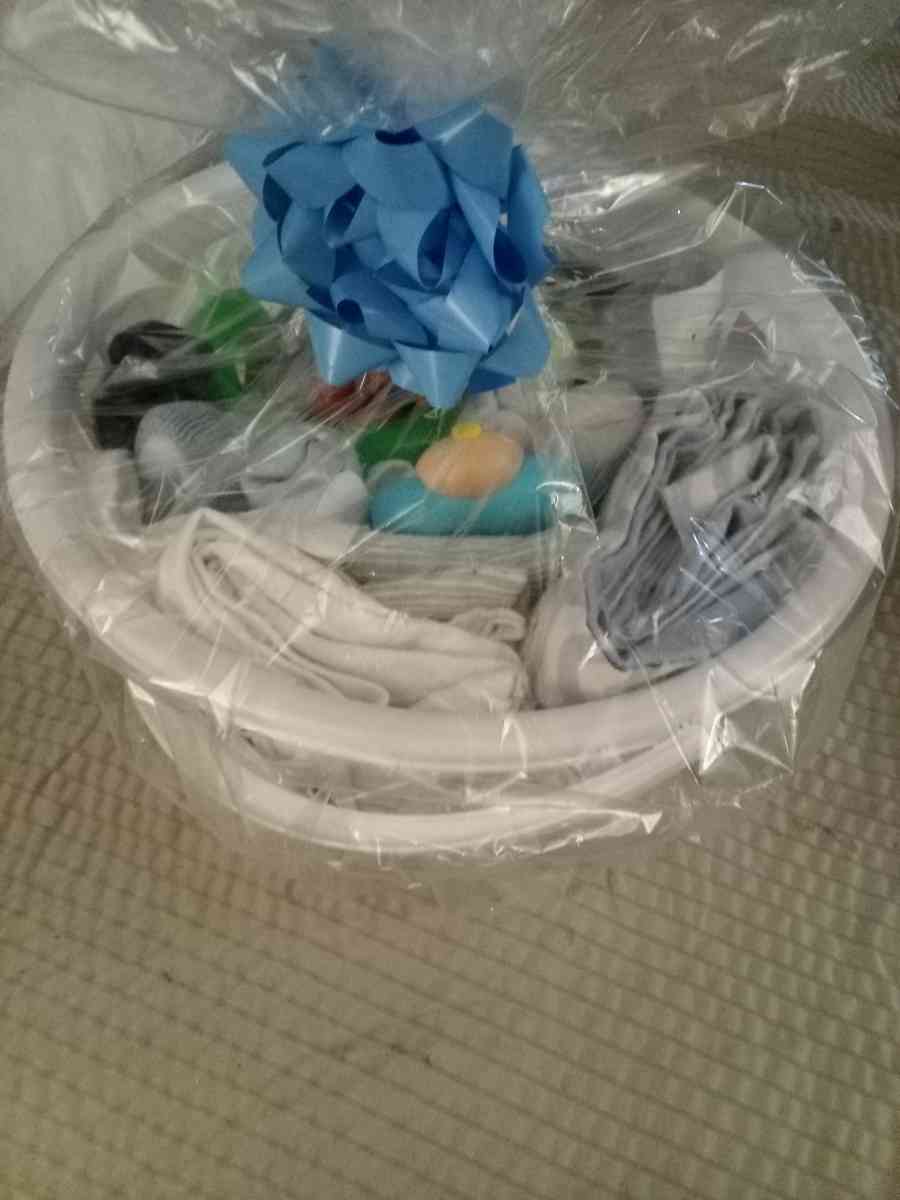 BABY SHOWER LAUNDRY BASKET GIFT FOR A BOY