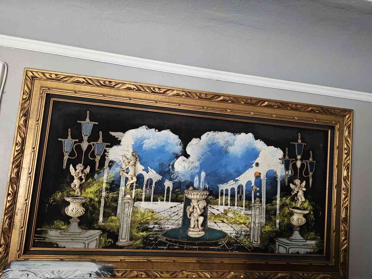 Vintage MCM Mid Century Modern Ashbrook Velvet Lighted Paint - Los Angeles, California - FleaMarketBay