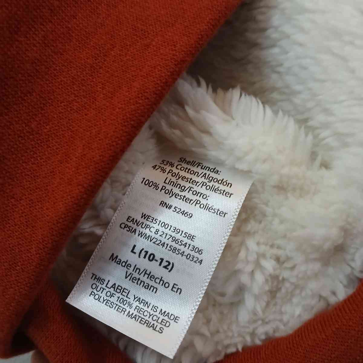 Wonder Nation orange hoodie for kids size L - Indianapolis, Indiana - FleaMarketBay