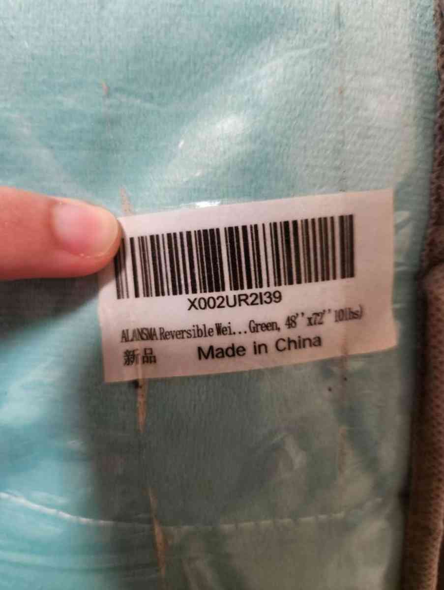 10lbs Green Reversible Weighted Blanket - Kansas City, Missouri - FleaMarketBay