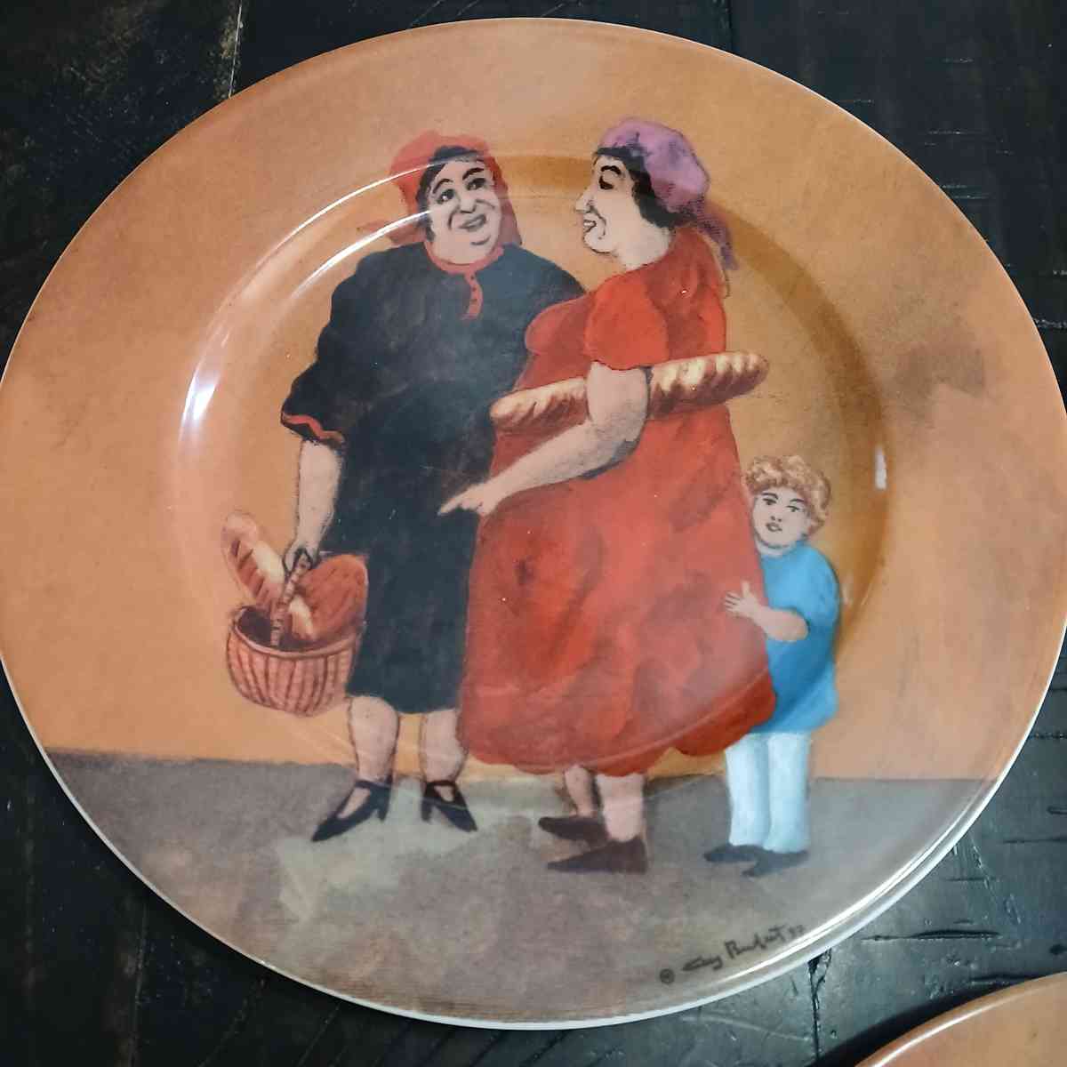 Lot of 3 Guy Buffet Storefront Collection Plates - Indianapolis, Indiana - FleaMarketBay