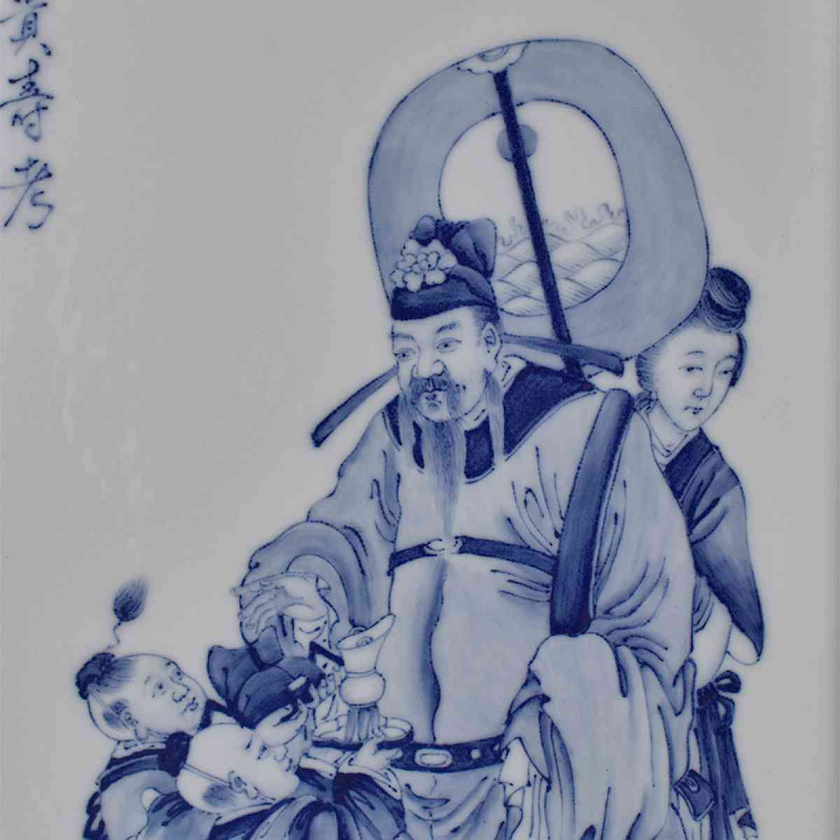 Asian blue and white porcelain painting Chinese antique porc - Alicia, Arkansas - FleaMarketBay