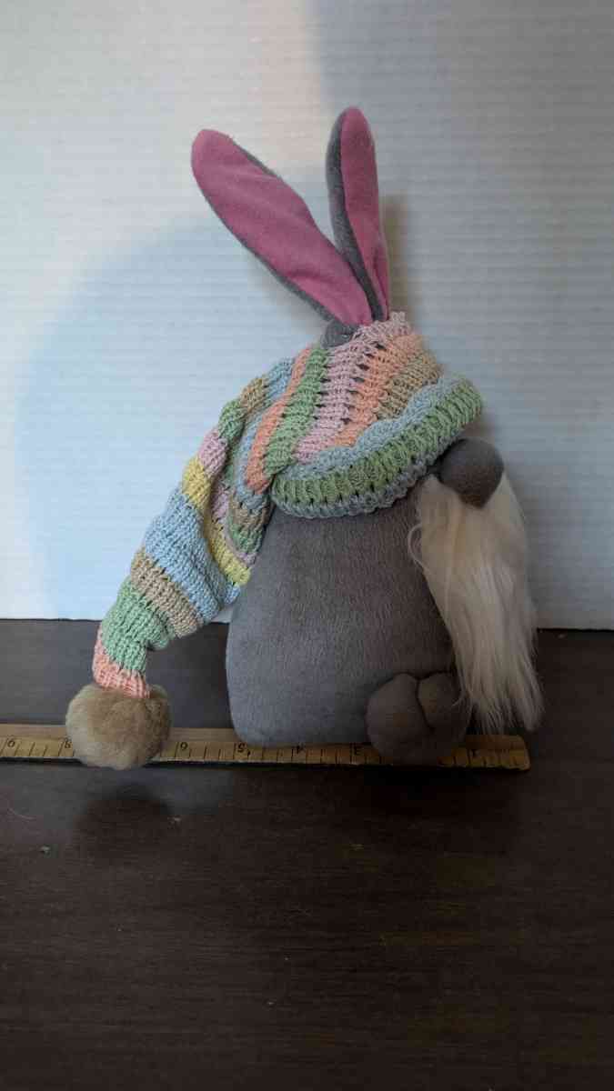 Rare Gnome Rabbit Stuffed Animal With A Rainbow Colored Crot - Phoenix, Arizona - FleaMarketBay