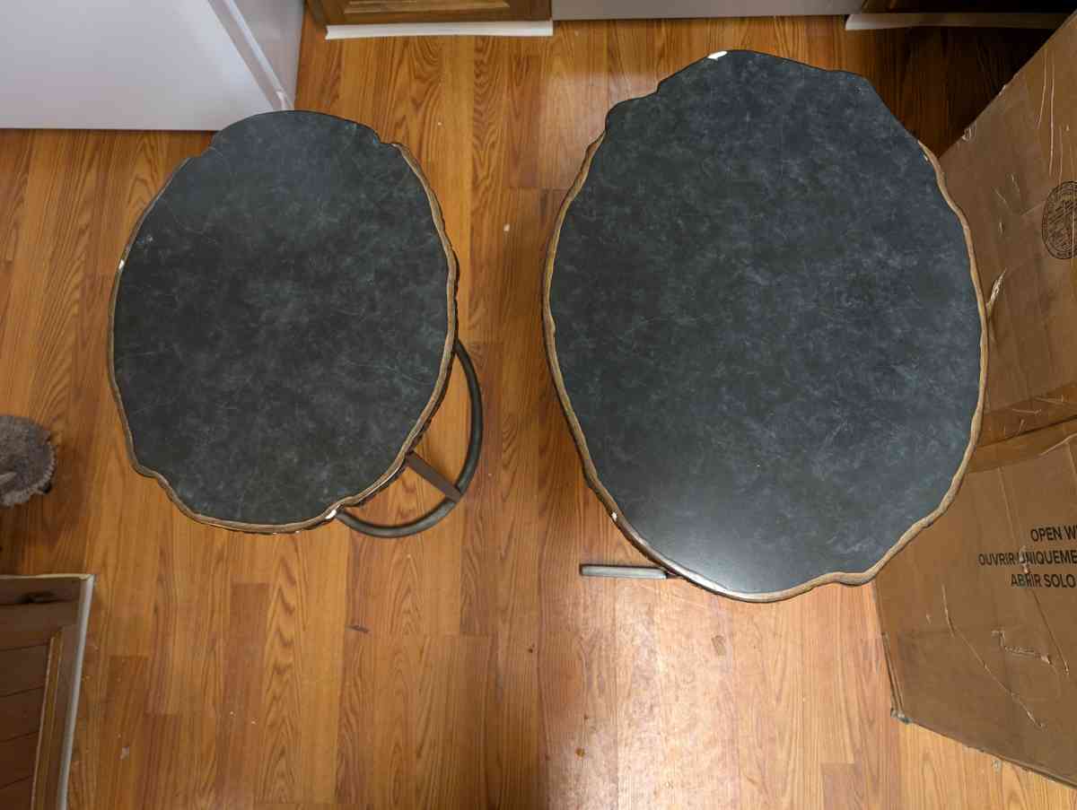 Hooker Furniture Brass Lacquer Nesting Tables - Richfield, Ohio - FleaMarketBay