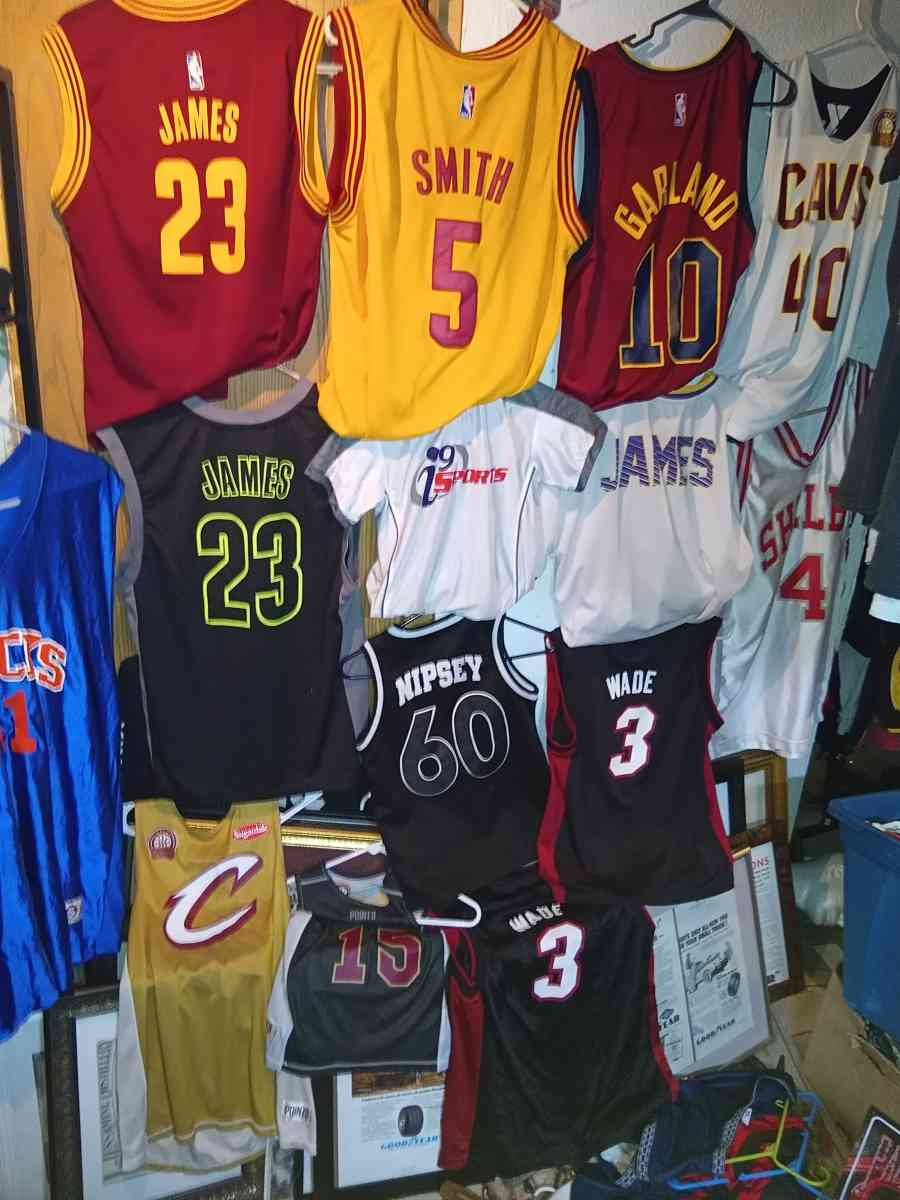 around 60 sport jerseys baseball football NBA - Akron, Ohio - FleaMarketBay