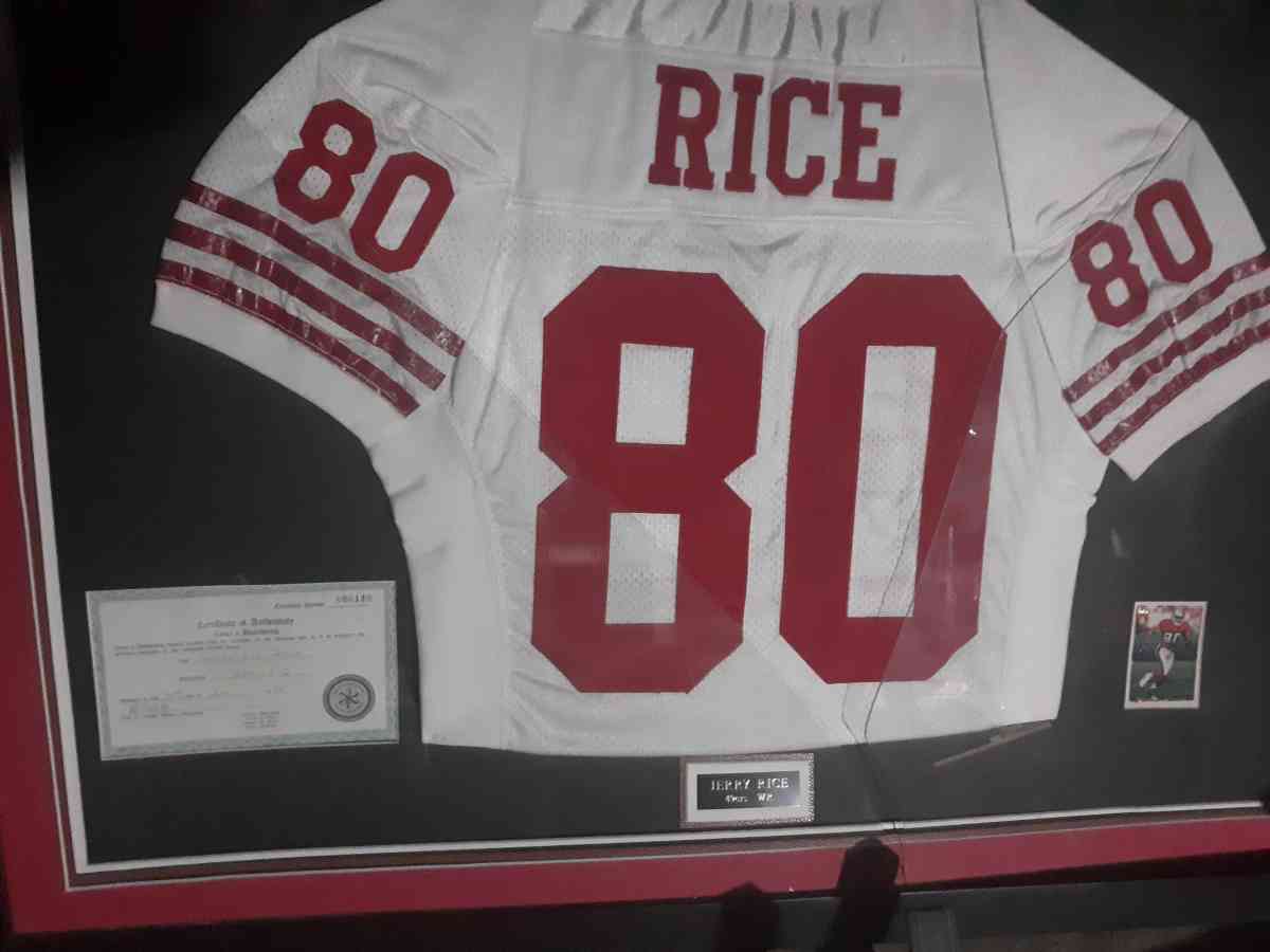 sighned  authenticated jerry rice jersey - Clarinda, Iowa