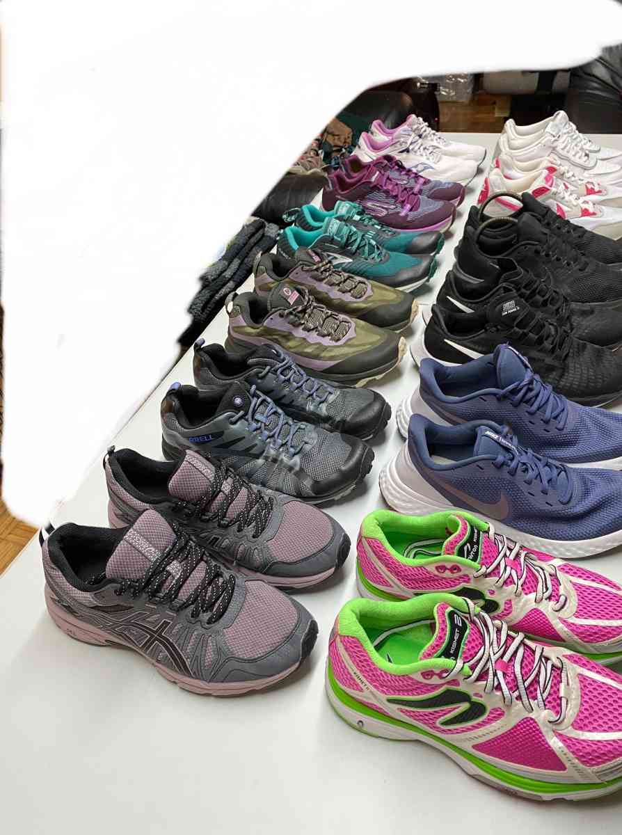 12 Pairs Womens Athletic Mixed Brands Sneaker Bundle Size 9 - Frederick, Maryland - FleaMarketBay