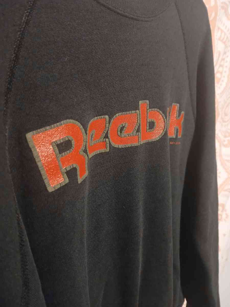 Mens 1986 Vintage Reebok Medium Crewneck Sweater Sweatshirt - Jackson, Michigan - FleaMarketBay