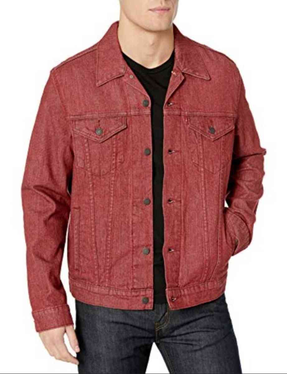 Levis The Trucker Red Denim Jean Jacket
