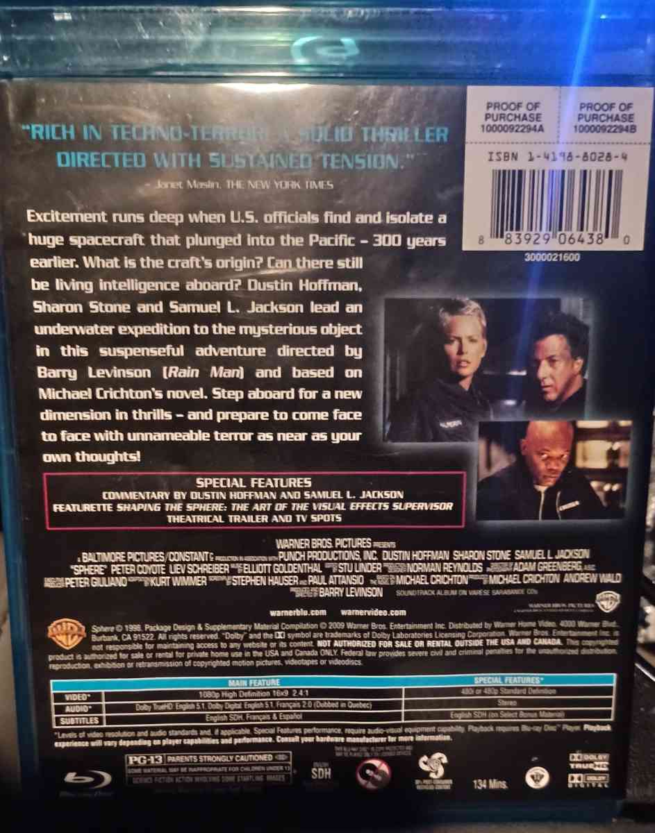 Sphere Bluray - Shamokin, Pennsylvania - FleaMarketBay