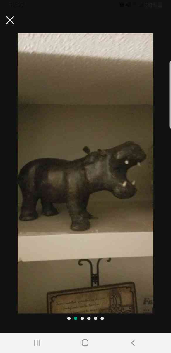 hippopotamus leather wrapped hippopotamus - Houston, Texas - FleaMarketBay