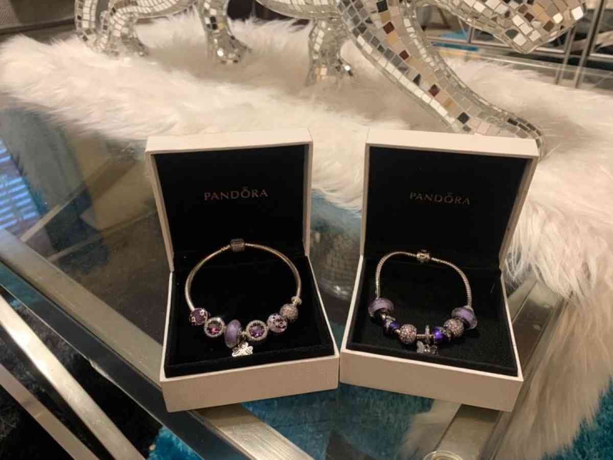 purple and light purple Pandora Charm Bracelets - Clayton, Georgia