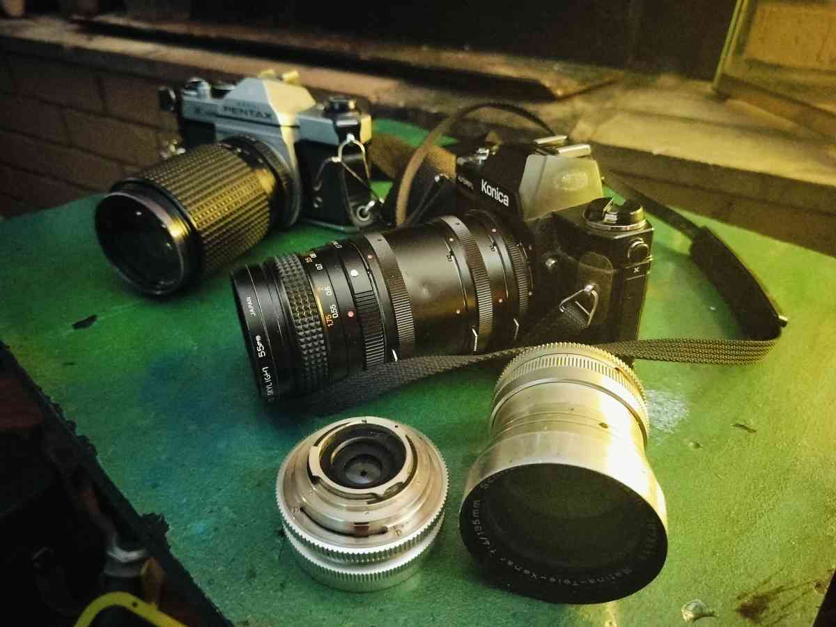 Pentax and Konica 35mm cameras - Springfield, Missouri - FleaMarketBay