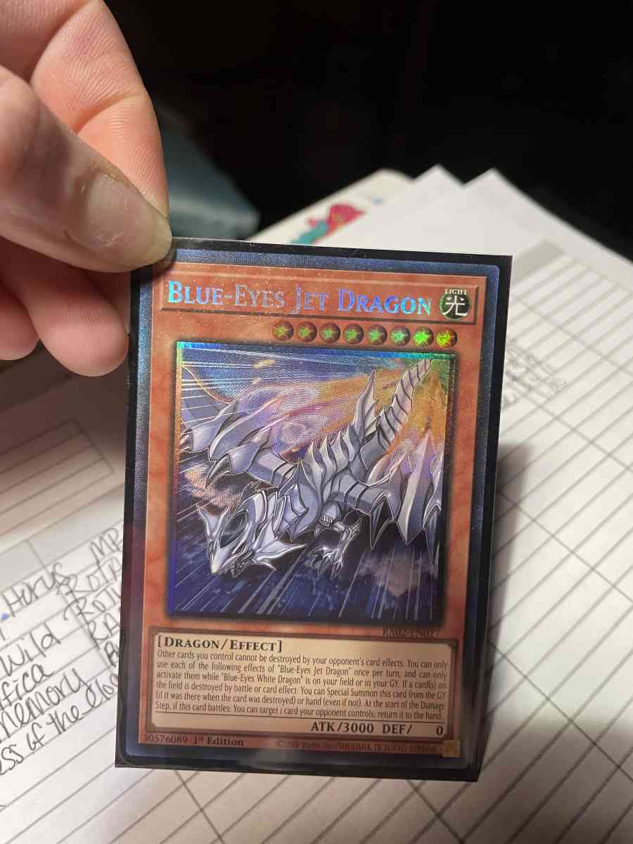Blue eyes Jet Dragon YUGIOH TRADING CARD - Yazoo City, Mississippi