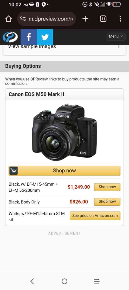 Canon EOS M50 Mark ii mirrorless 4k camera - Valdosta, Georgia - FleaMarketBay