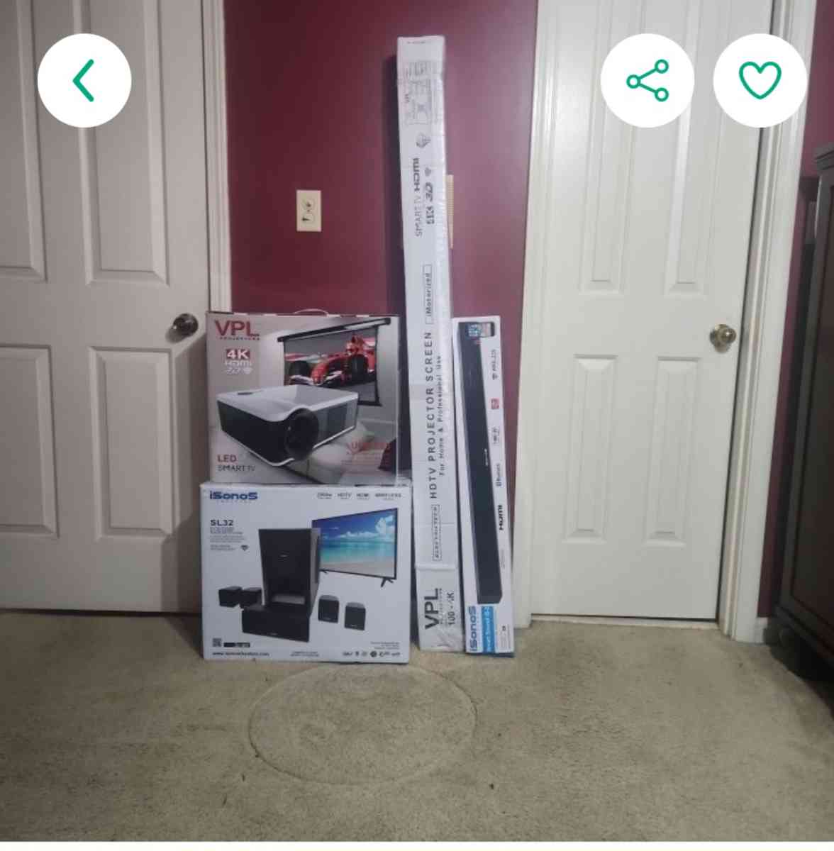 Brand New 4K VPL Projecter Screen System