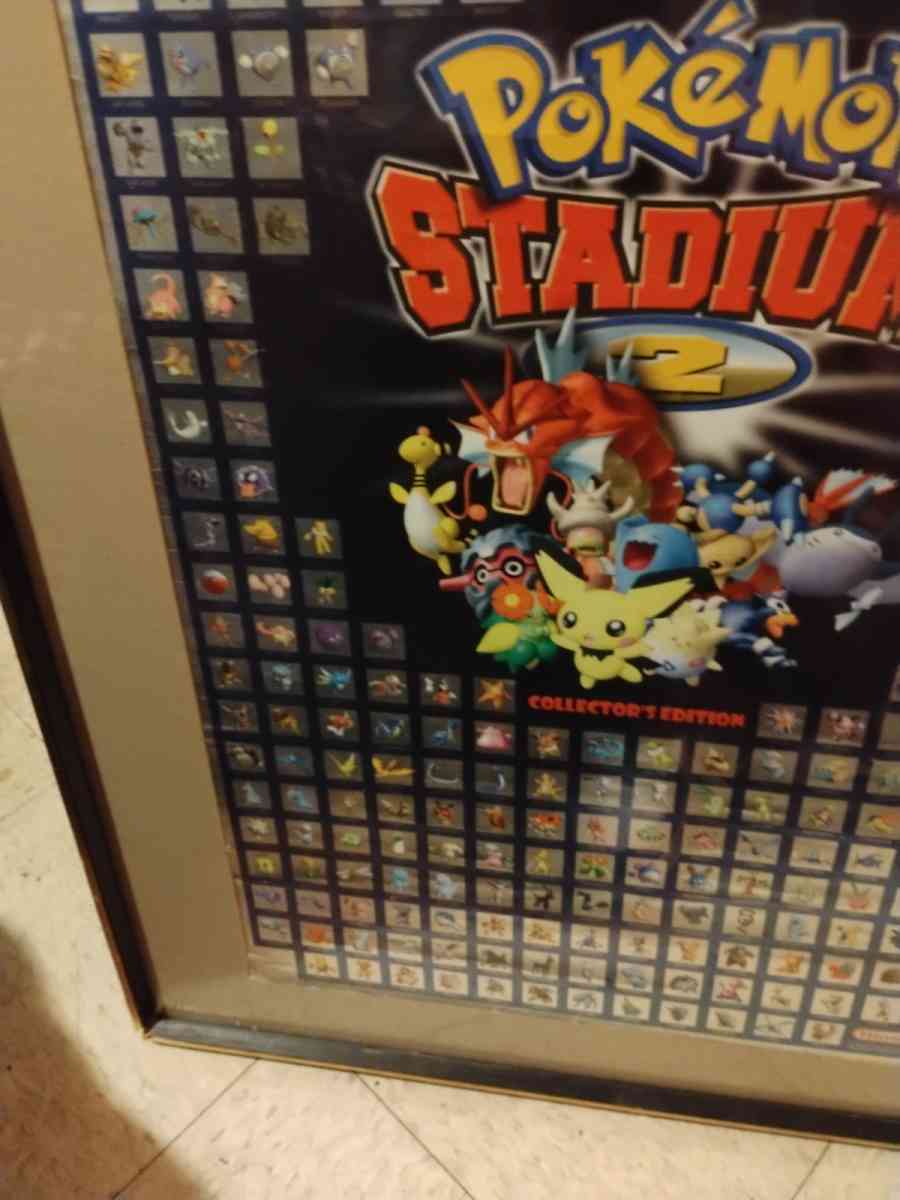 This is an original NMMT Pokmon Stadium 2 Foil Poster - Indianapolis, Indiana - FleaMarketBay