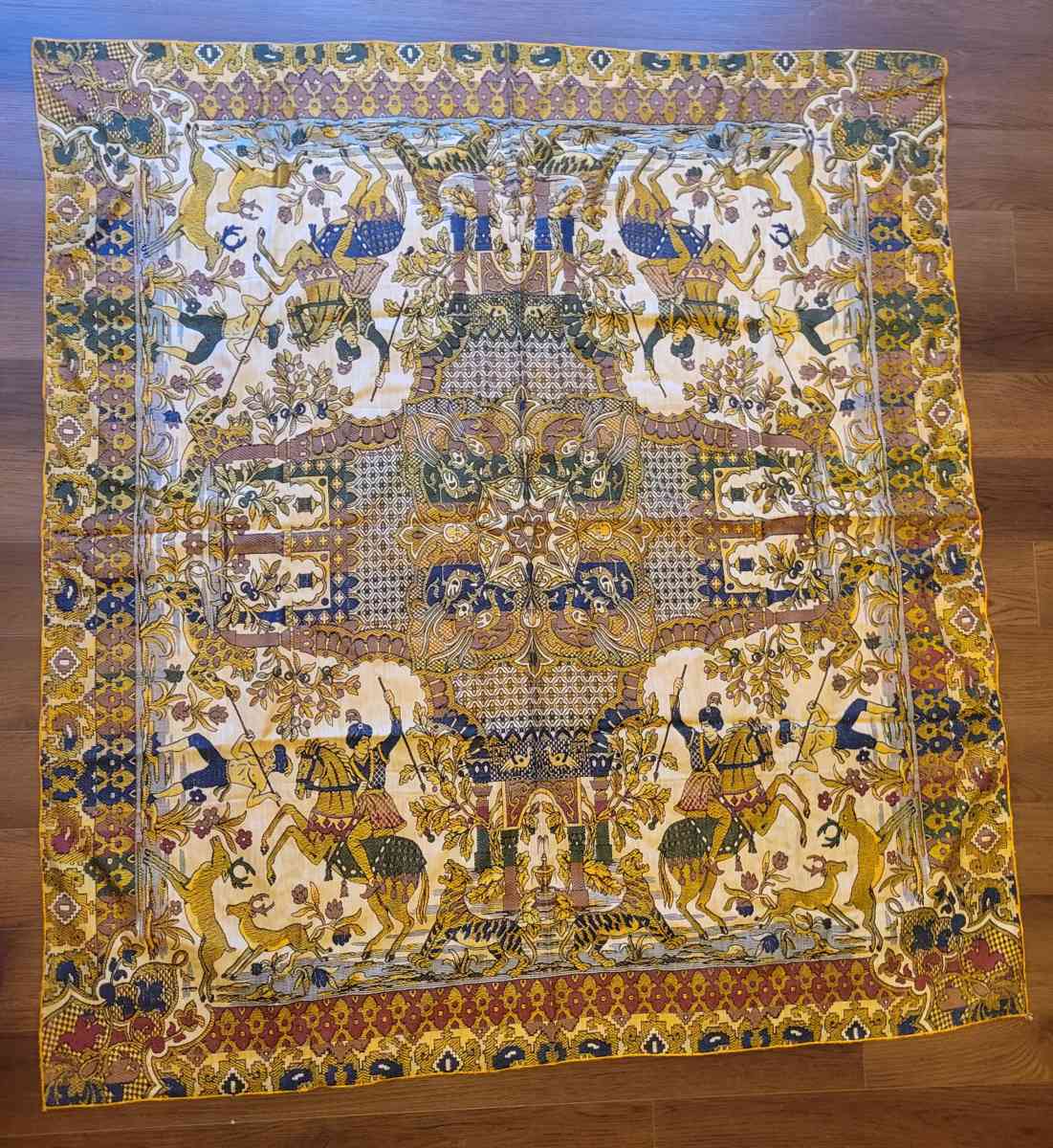 Embroidered Persian Tapestry Tablecloth Blanket Wall Decor - Frederick, Maryland - FleaMarketBay