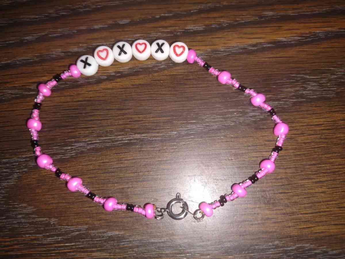 handmade Valentine bracelet