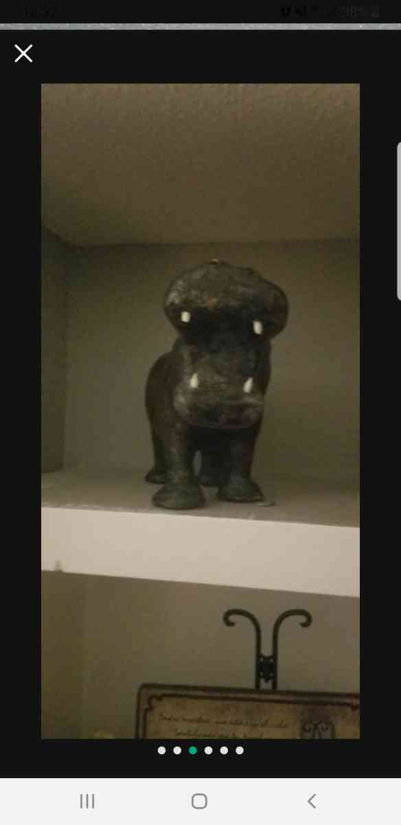 hippopotamus leather wrapped hippopotamus - Houston, Texas - FleaMarketBay