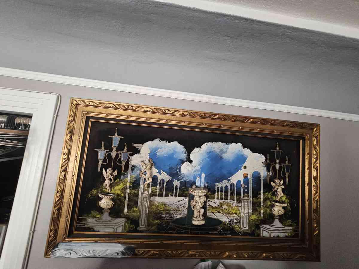 Vintage MCM Mid Century Modern Ashbrook Velvet Lighted Paint - Los Angeles, California - FleaMarketBay