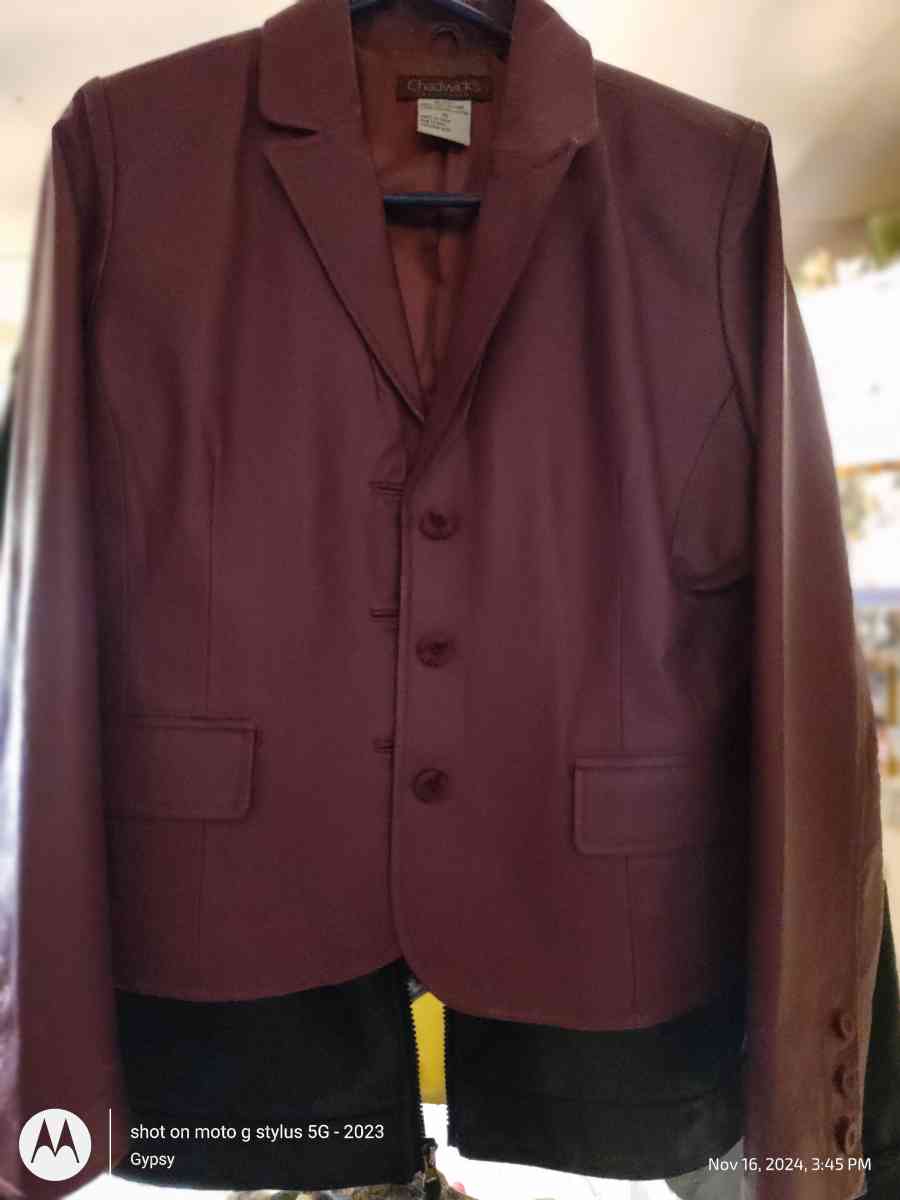 Chadwick purple leather jacket - Redmond, Oregon - FleaMarketBay