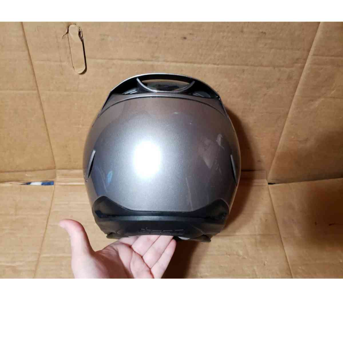 Icon Airmada Gloss Helmet Medallion Silver Medium Like New - San Antonio, Texas - FleaMarketBay