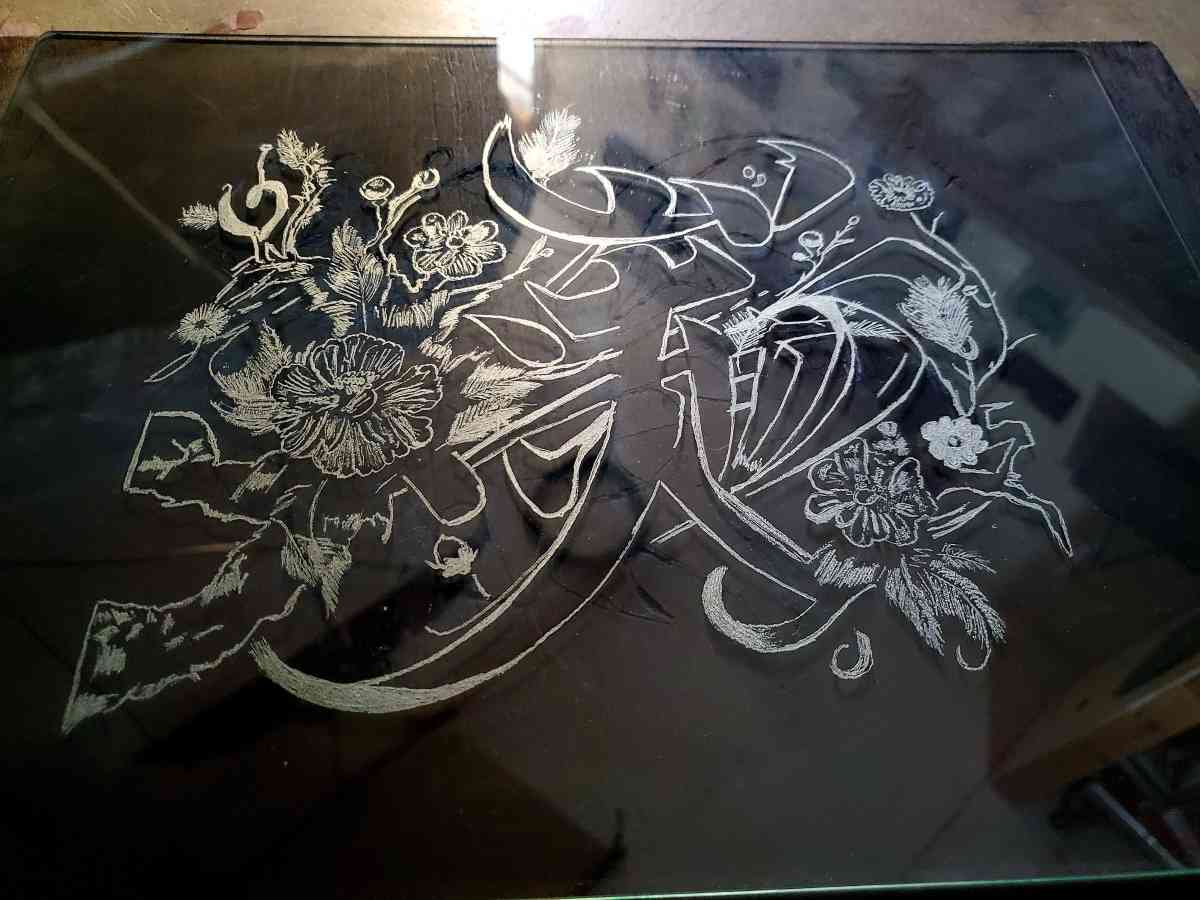 Customer Engraved Glass any Design you can think of - Bakersfield, California - FleaMarketBay