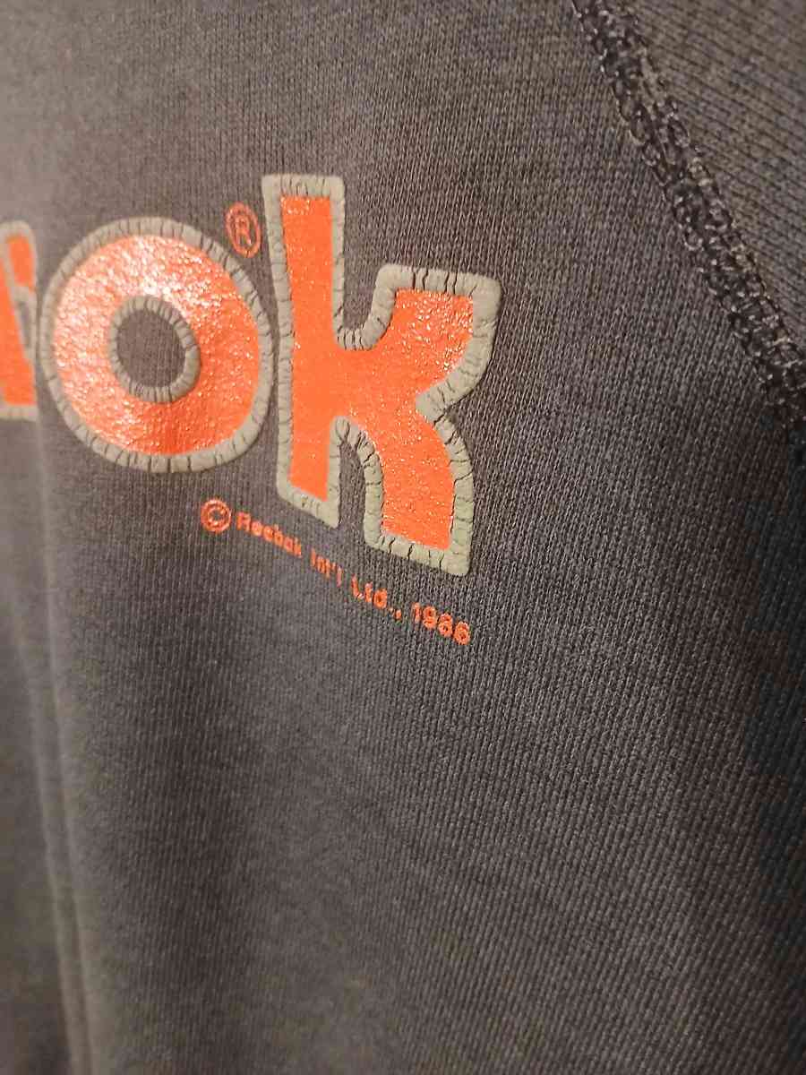 Mens 1986 Vintage Reebok Medium Crewneck Sweater Sweatshirt - Jackson, Michigan - FleaMarketBay