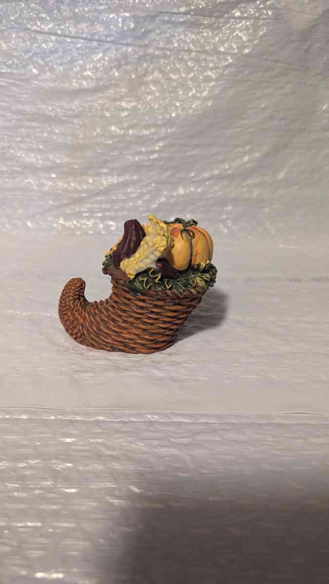 Cornucopia Figurine with a Sunflower and Gourds Harvest  Tha - Phoenix, Arizona - FleaMarketBay
