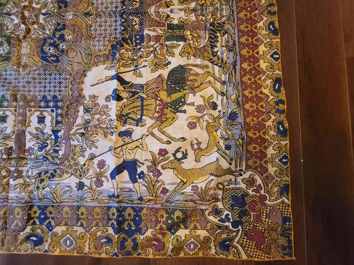 Embroidered Persian Tapestry Tablecloth Blanket Wall Decor - Frederick, Maryland - FleaMarketBay